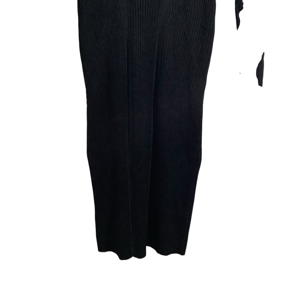 French Connection Black Long Sleeve Knit Dress - Picture 3 of 7